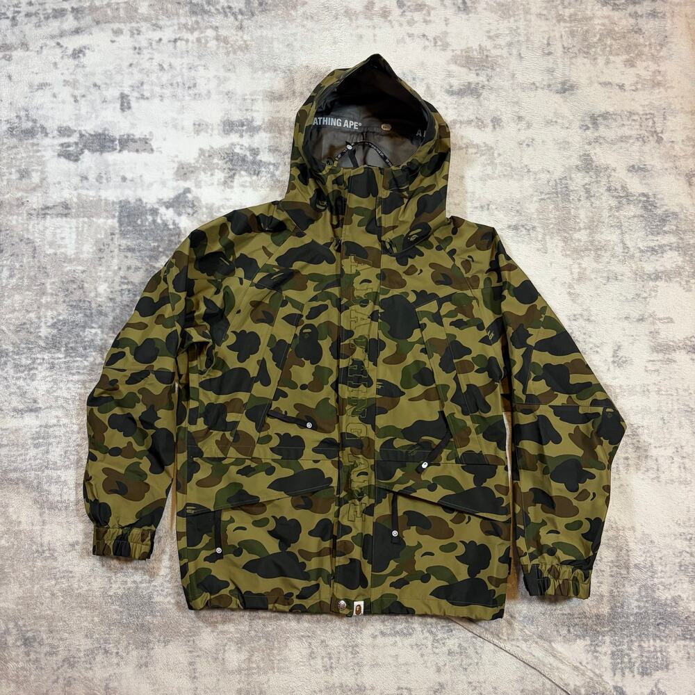 Authentic Bape 2000’s 1st Camo GoreTex Shell Rain Jacket XL
